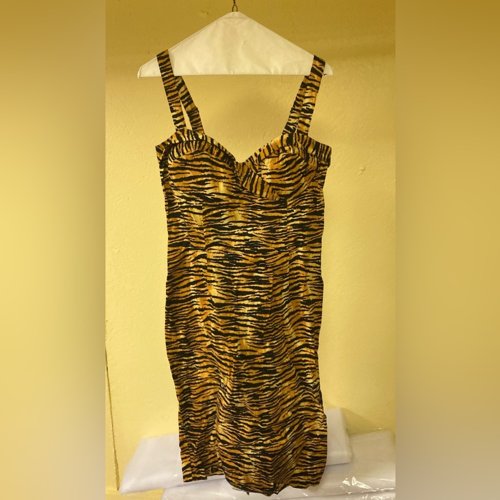 Tiger print vintage Deadly Dames dress